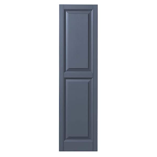 Ply Gem 12 in. x 47 in. Raised Panel Polypropylene Shutter Pair in Blue