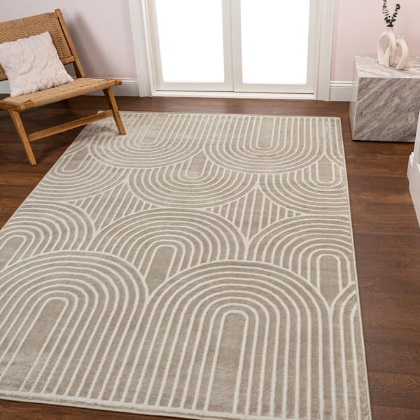 Polar bear hand tufted sold high low pile 100% woollen rug