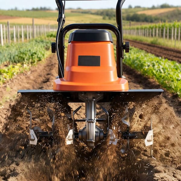 18 in. Corded Electric Tiller, 13.5-Amp Motor, Steel Blades, Foldable Handle, Ideal for Lawn, Yard and Gardening Tasks