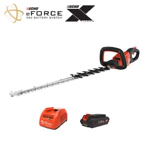 eFORCE 28 in. 56-Volt X Series Single-Sided Cordless Battery Powered Hedge Trimmer with 2.5Ah Battery and Rapid Charger