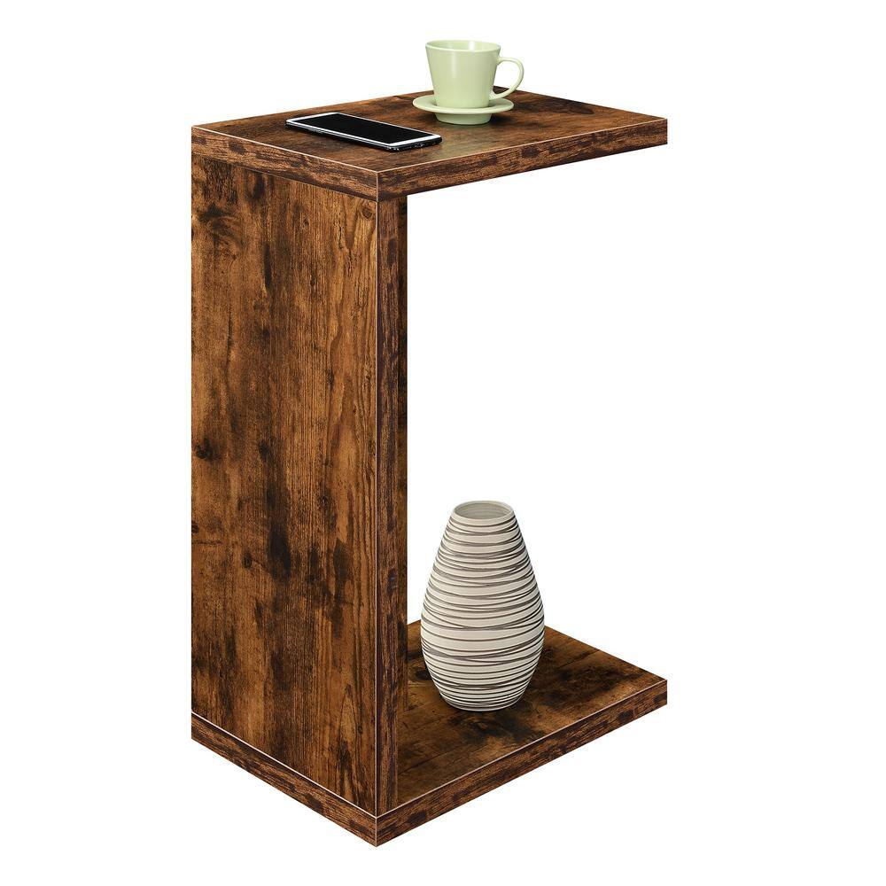 Northfield Admiral Minimalist C-Shape Barnwood End Table