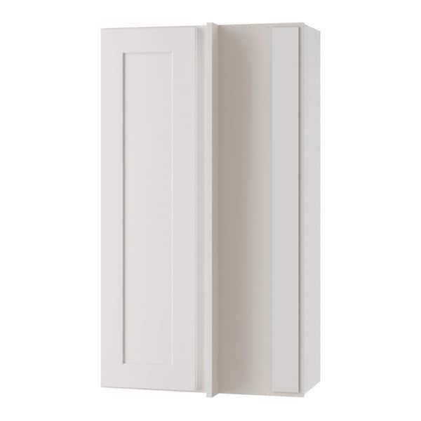 Home Decorators Collection Newport 24 in. W x 12 in. D x 42 in. H Assembled Plywood Blind Wall Kitchen Cabinet in Pacific White with Soft Close RH