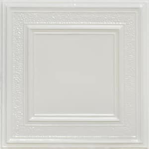 County Cork Eggshell White 2 ft. x 2 ft. Decorative Tin Style Lay-in Ceiling Tile (48 sq. ft./Case)