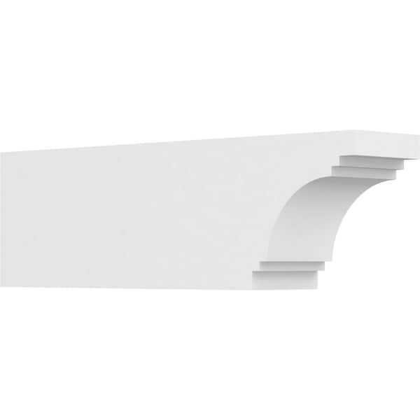 Ekena Millwork 4 in. x 6 in. x 20 in. Pescadero PVC Rafter Tail Brace