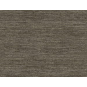Grasscloth Effect Brown Paper Non-Pasted Strippable Wallpaper Roll (Cover 60.75 sq. ft.)