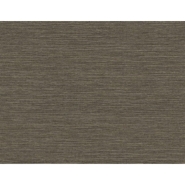 CASA MIA Grasscloth Effect Brown Paper Non-Pasted Strippable Wallpaper Roll (Cover 60.75 sq. ft.)