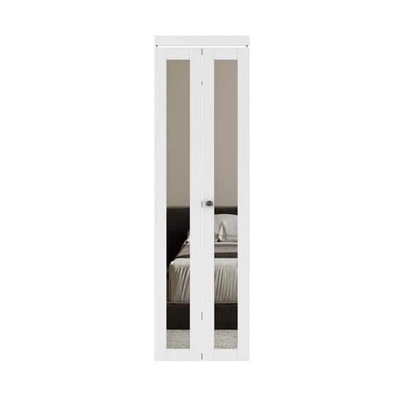 Euro 1-Lite Glass Bi-Fold Door Renin Finish: Off White, Size: 24 x 80.625