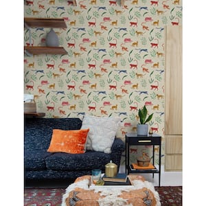 Prance Bloom Leopard Vinyl Peel and Stick Wallpaper Roll (Covers 30.75 sq. ft.)
