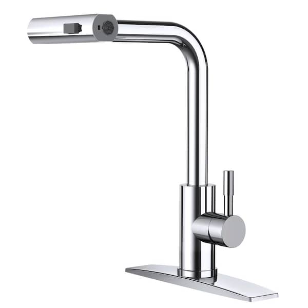 Forious pro Single Handle Pull Down Sprayer Kitchen Faucet with Advanced Spray, Pull Out Spray Wand in Chrome