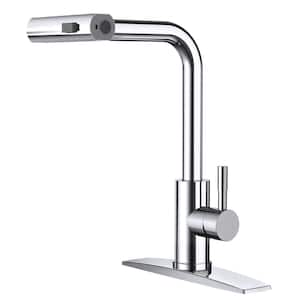 Single Handle Pull Down Sprayer Kitchen Faucet with Advanced Spray, Pull Out Spray Wand in Chrome