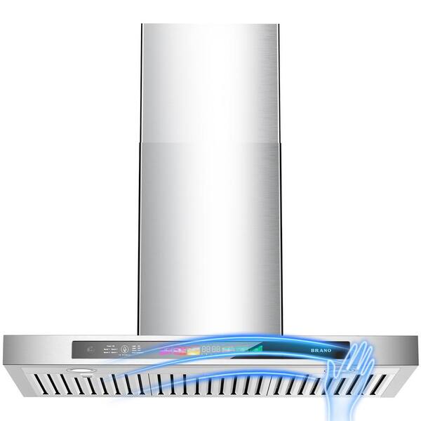 thumbnail image 2 of 36" Stainless Steel Wall Mount Range Hood – Vented, LED Lights, Open Box, Unused, Model 09136 2 of 4