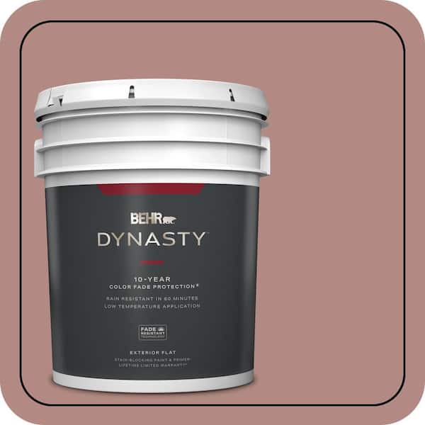 BEHR DYNASTY 5 gal. #190F-4 Warm Comfort Flat Exterior Stain-Blocking Paint & Primer
