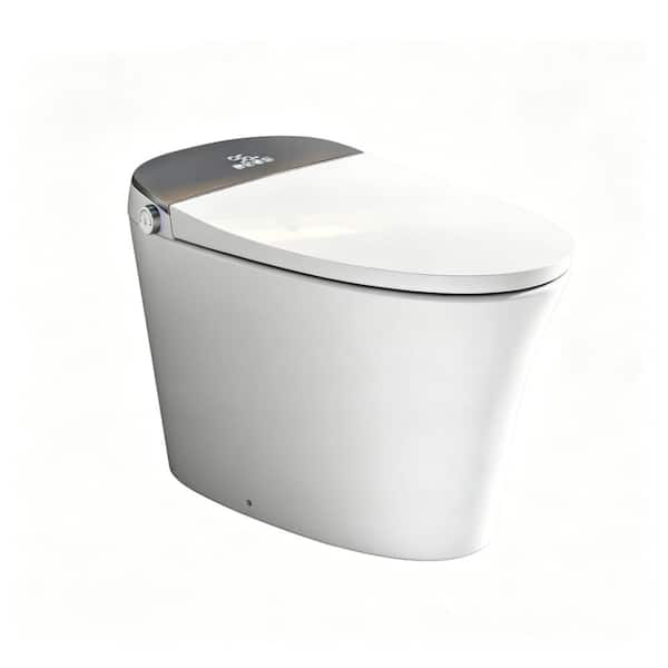 1-piece 1.28 GPF Single Flush ADA Smart Toilet in White, Heated Seat,Warm Water & Dryer,Auto Flush & Close