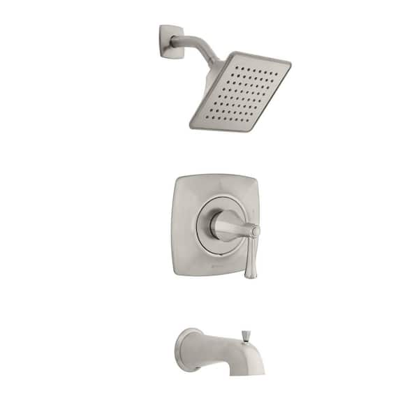 Glacier Bay Stillmore Single-Handle 1-Spray Tub and Shower Faucet in Brushed Nickel (Valve Included)