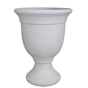 Jean Pierre Large 16 in. x 18 in. 22 Qt. Ivory Resin Composite Urn Outdoor Planter
