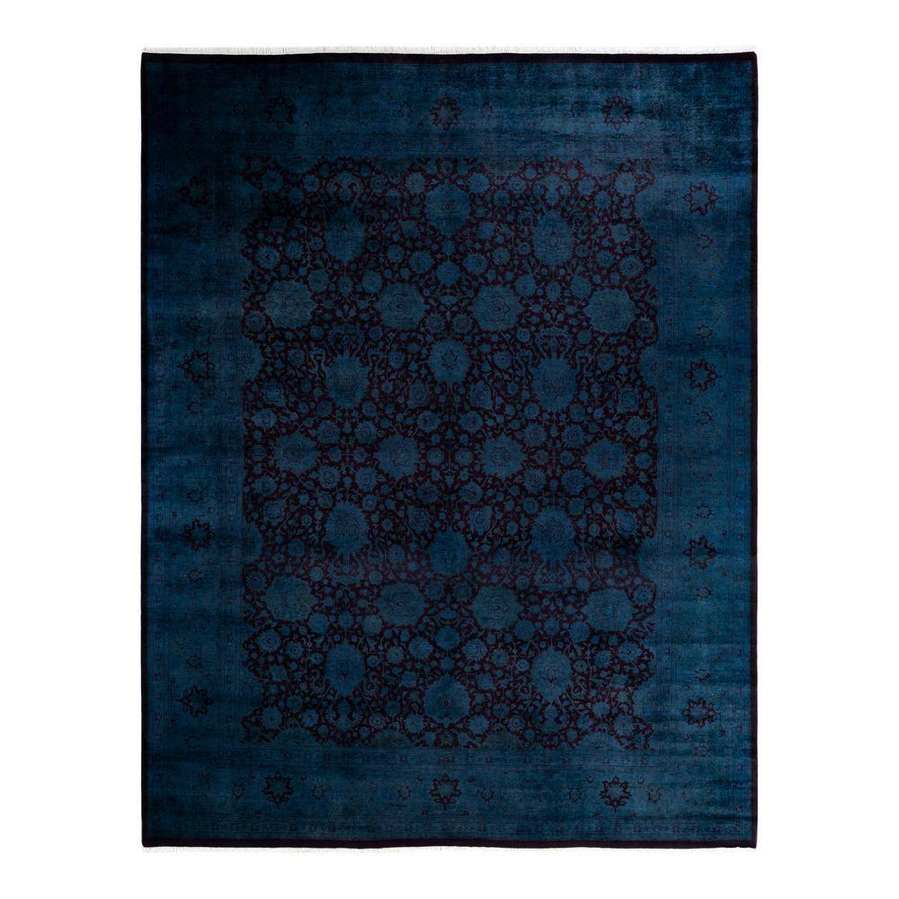 Fine Vibrance Blue 8 ft. x 10 ft. Solid Wool Indoor Area Rug price history on PriceWatchPro
