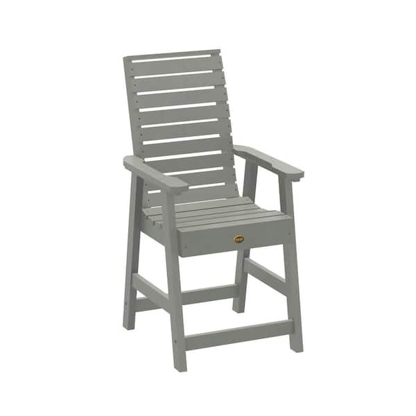 Highwood Glennville Coastal Teak Counter Height Plastic Dining Chair