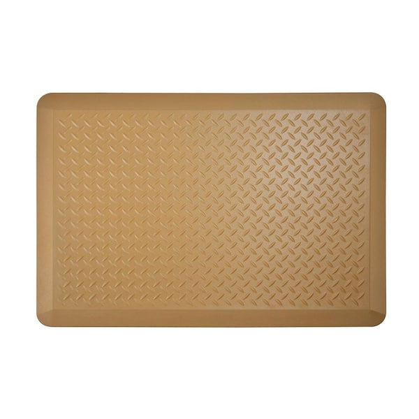 Aspen Creative Corporation Ice Coffee Tread Plate Pattern 24 in. x 36 in. Anti-Fatigue Comfort Floor Mat (2-Pack)
