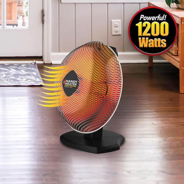 HANDY HEATER 1200-Watt Oscillating Parabolic Heater HEATPO-MC1 - The Home  Depot