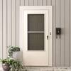 EMCO 200 Series 36 in. x 80 in. Almond Universal Triple-Track Storm Door with Black Hardware E2TT-36AL