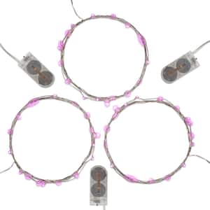 20-Pink Waterproof Mini LED String Light (Set of 3)