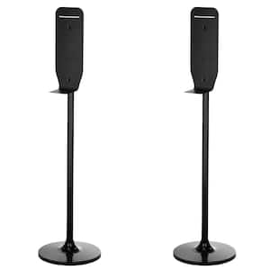Stainless Steel Universal Sanitizer and Soap Dispenser Stand in Black (2-Pack)