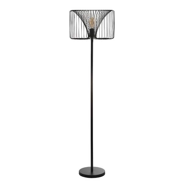JONATHAN Y Gridley 61 in. Metal LED Floor Lamp, Black JYL6105A