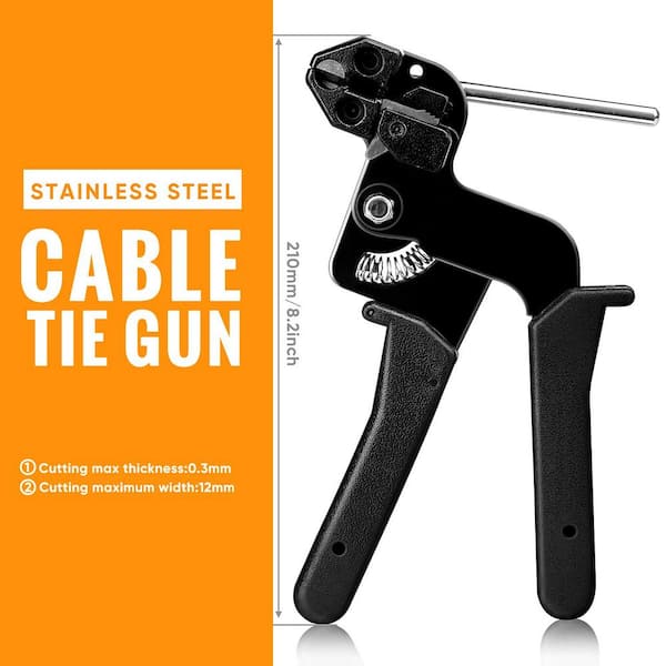 Zip Tie Gun Heavy Duty Steel Cable Tie Gun Kit – Stainless Steel Zip ...