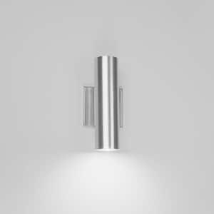 Caliber 10 in. Brushed Aluminum Integrated LED Outdoor Wall Sconce, 3000K