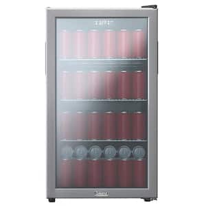 19 in. 130 (12 oz.) Can Beverage Cooler in Stainless Steel with Digital Temperature