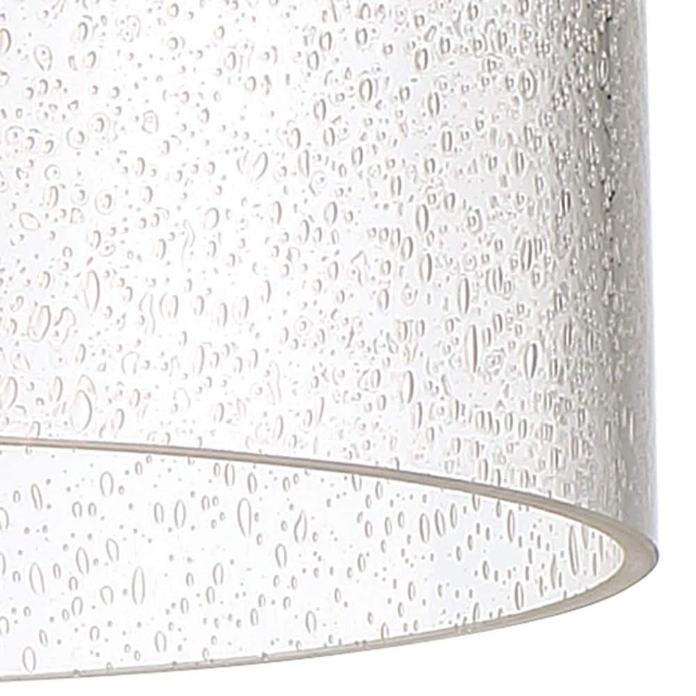 Logan 10'' Matte Black Semi-Flush Mount with Clear Seedy Glass