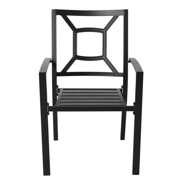 nuu garden stacking wrought iron outdoor patio bistro chair