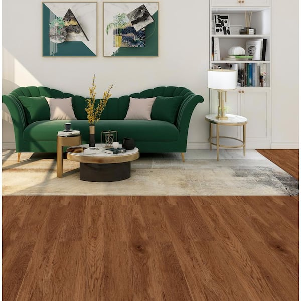 Take Home Sample-Gunstock Legacy Oak 28 MIL x 9" W x 12" L x 8mm T Waterproof Clicklock Luxury Vinyl Plank Flooring