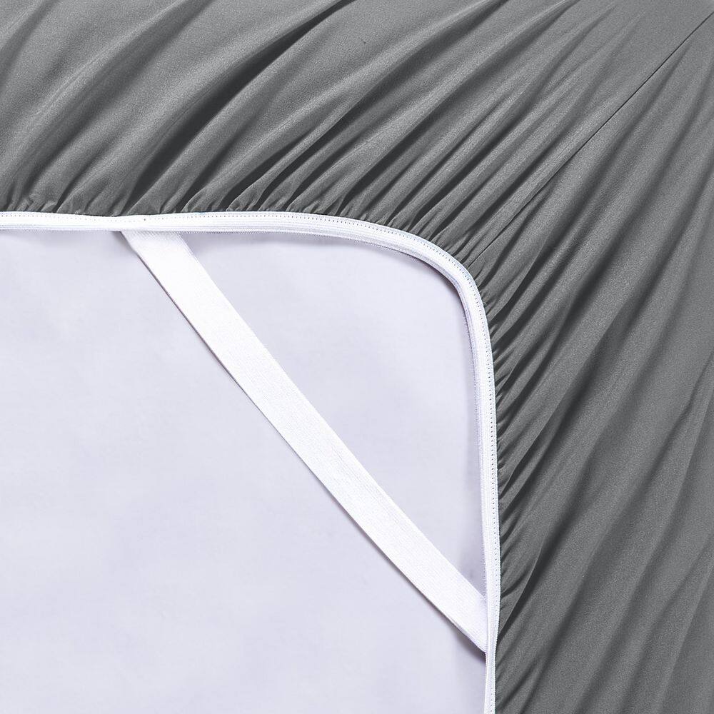 Charcoal Gray Twin Bamboo and Microfiber Sheet Set