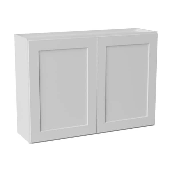 42 in. W x 12 in. D x 30 in. H Ready to Assemble Solid Wood Shaker Wall Kitchen Cabinet in White