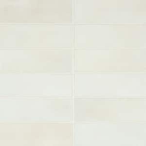 Celine Rectangle 2 in. x 6 in. Matte White Porcelain Floor Tile (5.33 sq. ft./Case)