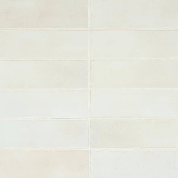 Bedrosians Celine Rectangle 2 in. x 6 in. Matte White Porcelain Floor Tile (5.33 sq. ft./Case)