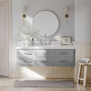 Hutton 60 in. W x 22 in. D x 18 in. H Bath Vanity Cabinet without Top in Grey