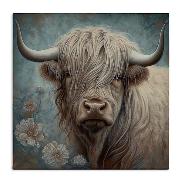 Mystic Highland Cattle by Steve Hunziker Unframed Graphic Art Print Animal 36 in. x 36 in.