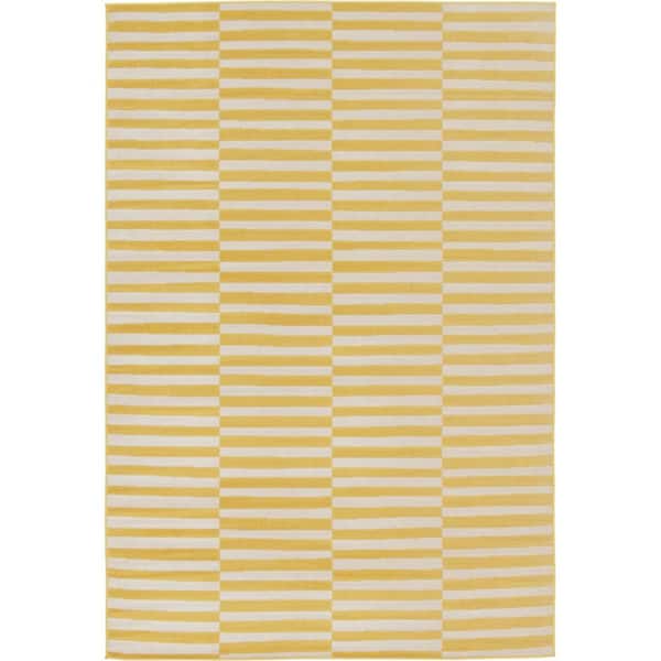 Unique Loom Williamsburg Striped Yellow 6' 0 x 9' 0 Area Rug