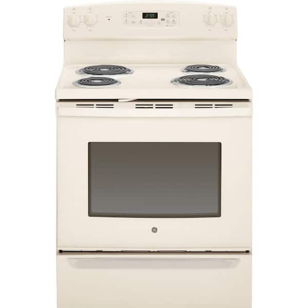 GE 5.0 cu. ft. Electric Range with Self-Cleaning Oven in Bisque