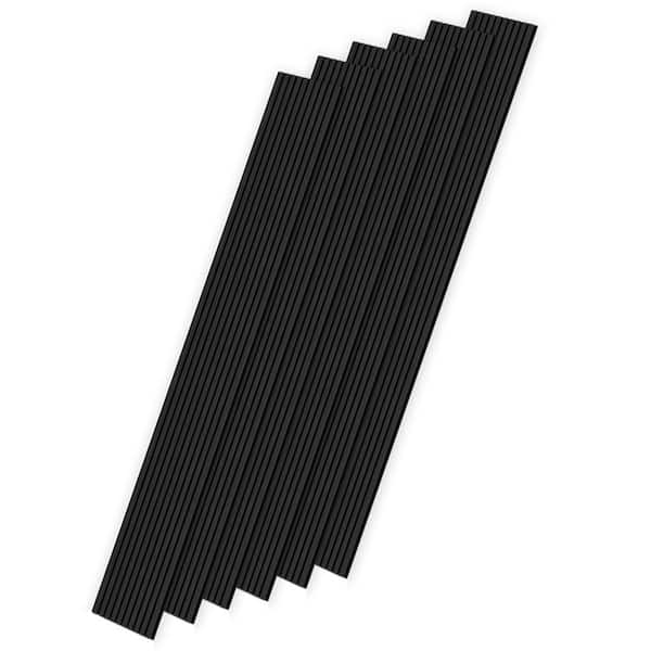0.83 in. x 0.66 ft . x 7.84 ft. Black Oak Finished MDF Acoustic/Sound Absorb Wood Slat Decorative Wall Paneling(6-Piece)