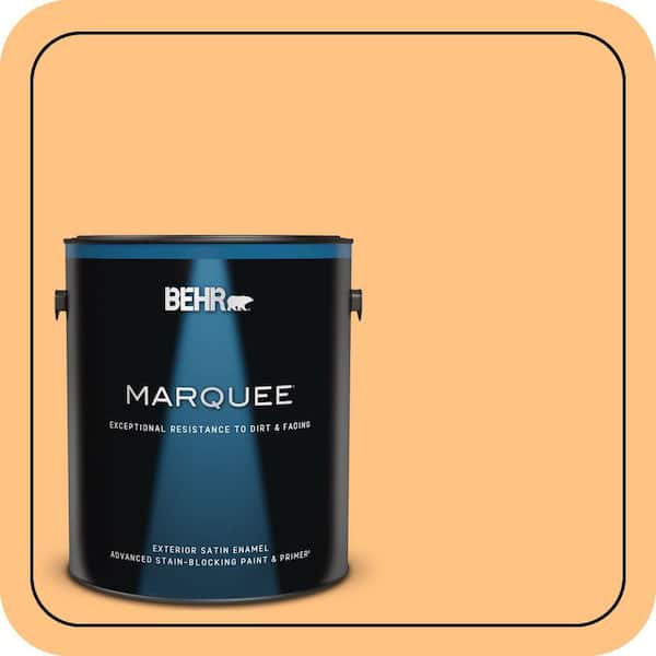 BEHR MARQUEE 1 gal. #PMD-68 Amber Sun Satin Enamel Exterior Paint & Primer