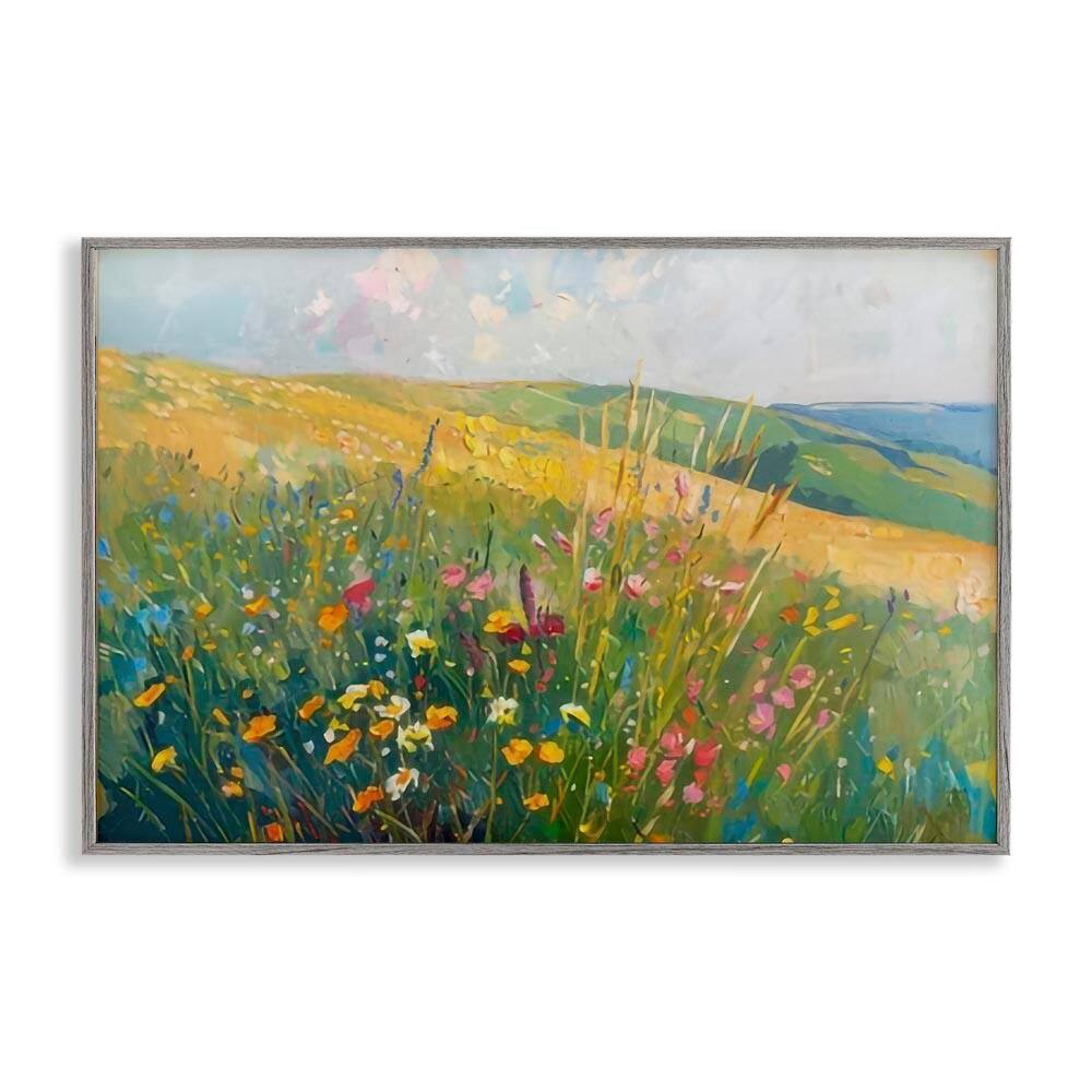 Wildflower Hills View by LSR Design Studio Gray Framed Nature Giclee Art Print 20 in. x 30 in. price history on PriceWatchPro