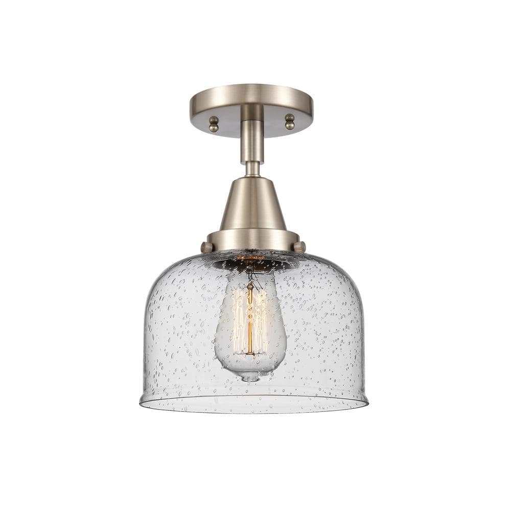 Bell 8 in. 1-Light Brushed Satin Nickel, Seedy Flush Mount with Seedy Glass Shade price history on PriceWatchPro
