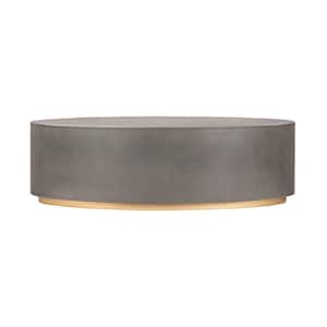 Anais 51 in. Grey Round Concrete Coffee Table
