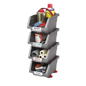 Husky Stackable Storage Bins - Quantity 3