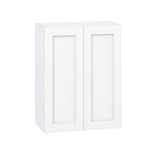 Milton 27 in. W x 14 in. D x 35 in. H Assembled Shaker Wall Kitchen Cabinet in Bright White