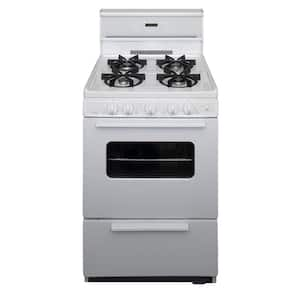 24 in. 2.97 cu. ft. Gas Range in White