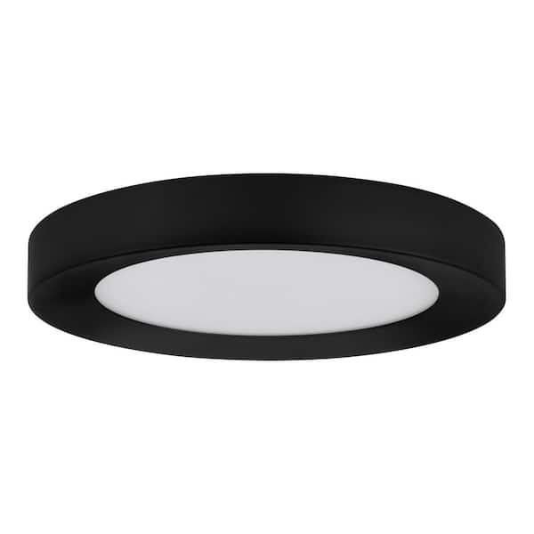 Hampton Bay 1006831079 Calloway HB 13 in. LED 5CCT Flush Mount Matte Black